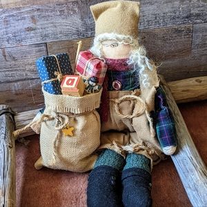 Vintage Collectible Santa With Bag of Goods & Lots of Detail